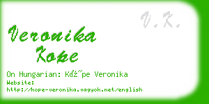 veronika kope business card